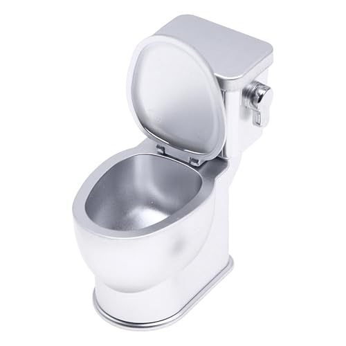 Dollhousee Miniatur-Puppentoilette | Kuchendekoration, Miniatur-Toilette mit Puppenhausmöbeln mit Flushing-Sound, lustige Dekoration des Hauses von Generic