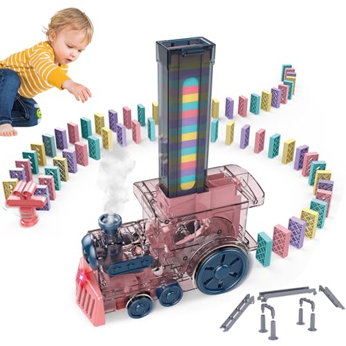Domino-Zug – Dominospiel mit elektrischem Zug – Domino-Zug, kreative Domino-Maschine mit Lichtern und Geräuschen, STEM Spielzeug für Kleinkinder, lustiges Spielzeug Domino-Zug – Dominospiel mit elektrischem Zug – Domino-Zug, kreative Domino-Maschine mit Lichtern und Geräuschen, STEM Spielzeug für Kleinkinder, lustiges Spielzeug von Generic