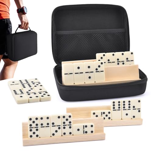 Dominoes Set in Fall - Kinder Spiel 28 Stück Klassiker Dominos | Easy Carry Trading Dominos Spiel für Familienfreunde für Picknick, Schlafsaal, Reisen von Generic