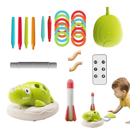 Donnernder Raketenflug - Raketenabenteuer Für Kinder, Raketenstart für Kinder, Dino-Spielspaß Für Innen Und Außen | Musikalisches Spring-Wurf-Dino-Spiel Für Drinnen Und Draußen Für Und Mädchen von Generic