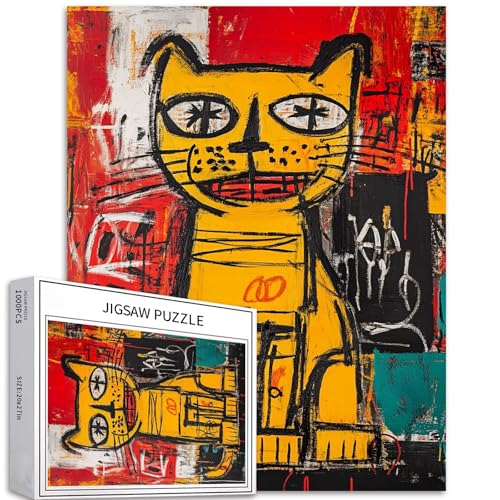 Doodle Yellow Tiger Puzzle für Erwachsene, trendiges Kunst-Puzzle, herausfordernde Familienaktivitäten, buntes Bastelpuzzle für Heimdekoration, Geschenke, 50 × 70 cm Doodle Yellow Tiger Puzzle für Erwachsene, trendiges Kunst-Puzzle, herausfordernde Familienaktivitäten, buntes Bastelpuzzle für Heimdekoration, Geschenke, 50 × 70 cm von Generic