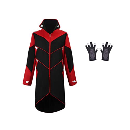 Dr.Eggman Cosplay Kostüm Jacke Frack Halloween Cosplay Outwear Outfits,L-Black von Generic