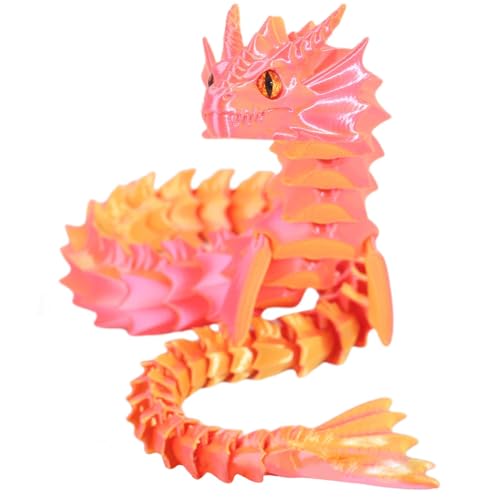 Drachen-Fidget-Spielzeug, bedruckt, Drachen-Spielzeug mit flexiblen Gelenken, flexibles Spielzeug, Drachen-Ornament bedruckt, für Kinder, Mädchen, Familie und von Generic