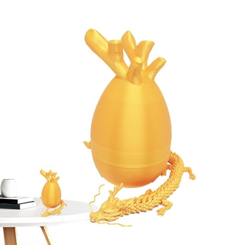 Drachen-Ostereier, 3D-Drachen-Ei - 3D-Gedruckter Drache mit beweglichen Gelenken - Flexibles Zappelspielzeug, gefüllte Ostereier, Ostereier mit Spielzeug im Inneren für Kinder zu n von Generic