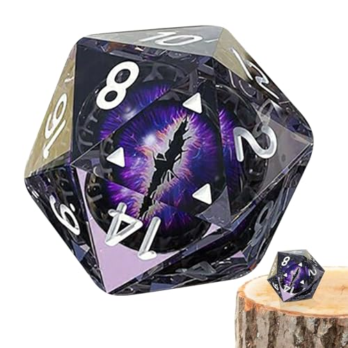 Drachenaugen-Würfel – Spielwürfel mit Horror-Thema, farbige Polyeder-Würfel | Neuartiges Würfelset aus Kunstharz mit glänzenden Augen, 20 g, gruselige Würfel, Brettspiele, Halloween-Würfel für RPG, gr von Generic