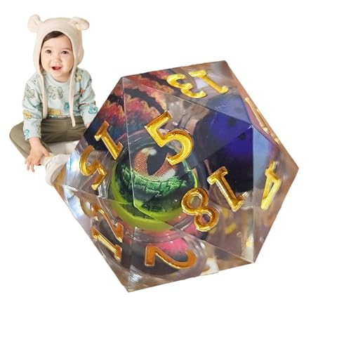 Drachenaugenwürfel, Cooler Polyedraler Würfel - Harzaugenwürfel | Rollenspielwürfel, Augapfelwürfel, mehrseitige polyedrische Harzwürfel, Treibsand für die Dekoration, Lernmaterial Drachenaugenwürfel, Cooler Polyedraler Würfel - Harzaugenwürfel | Rollenspielwürfel, Augapfelwürfel, mehrseitige polyedrische Harzwürfel, Treibsand für die Dekoration, Lernmaterial von Generic