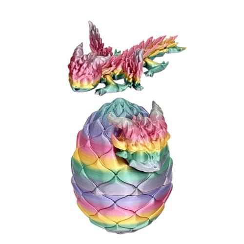 Drachenei bedruckt – bedruckt mit Eier- , -Spielzeug für Büro und Büro – Schreibtischdekoration in Tierform, Drache bedruckt mit Eiern, kreatives Gelenkdrachen-Spielzeug, Würfel von Generic