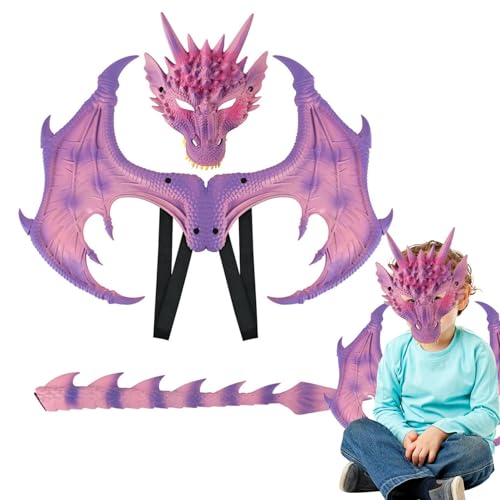 Drachenflügel für Kinder, Drachenflügel, Drachenschwanz-Kostüm, Uni, Dinosaurier-Zubehör für und Mädchen Drachenflügel für Kinder, Drachenflügel, Drachenschwanz-Kostüm, Uni, Dinosaurier-Zubehör für und Mädchen von Generic