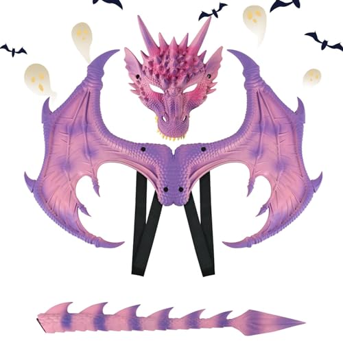 Drachenkostüm Kinder | Drachenflügel verstellbar - Lustiges Drachenkostüm, Fantasy Holloween-Kostüme für Mottoparty, Halloween, Kinder von Generic