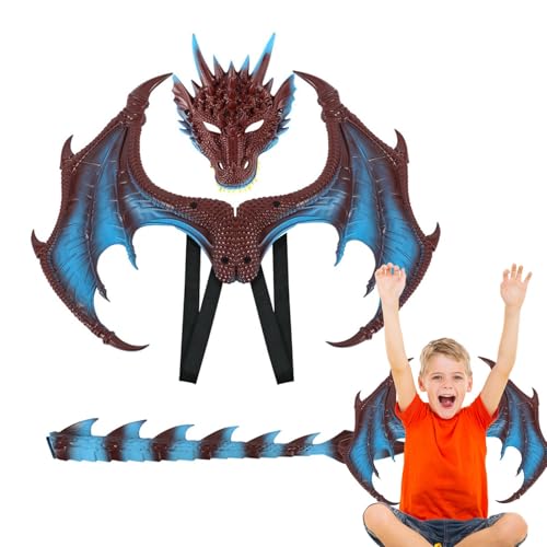 Drachenkostüm für Drachenflügel für – Fancy Creations Kostüm, Drachenschwanz, Kostüm für Party, Cosplay, Bühnenauftritte von Generic