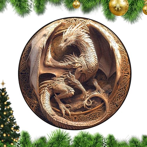 Drachenpuzzle, Drachenpuzzle für Erwachsene, mechanische Drachenholzpuzzle, 150 Teile, Puzzles für Erwachsene, Puzzles in Tierform in einzigartiger Form für Erwachsene, Familienspiel Drachenpuzzle, Drachenpuzzle für Erwachsene, mechanische Drachenholzpuzzle, 150 Teile, Puzzles für Erwachsene, Puzzles in Tierform in einzigartiger Form für Erwachsene, Familienspiel von Generic