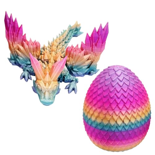 Dragon Egg Fidget Toys, Drache mit Drachenei, Crystal Dragon Toys Geschenk bedruckt | Kreative bewegliche Gelenke Fidget Wohnkultur beweglich für Liebhaber von Generic