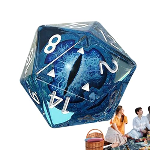 Dragon Eye Dice, 20 -Stempelbeutel mit Würfel, Rollenspiel Würfel, polyedrische Würfel -Set, Dragon Eye Dice, RPG -Würfel -Set, komplette 2 Farbwürfel Set kompatibel mit glänzendem RPG -Tischspiel von Generic