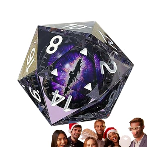 Dragon Eye Dice, 20 -Stempelbeutel mit Würfel, Rollenspiel Würfel, polyedrische Würfel -Set, Dragon Eye Dice, RPG -Würfel -Set, komplette 2 Farbwürfel Set kompatibel mit glänzendem RPG -Tischspiel von Generic