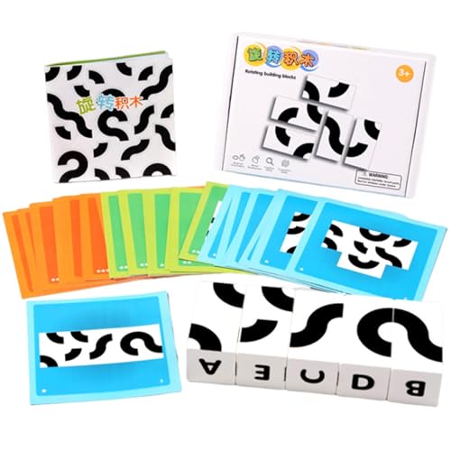 Drehblock-Puzzle, Block-Puzzle, interaktive PUBLE SPASS INHALT, Action-Lernspielzeug, sensorisches Konstruktionsspielzeug für Mädchen, , Heimgebrauch von Generic