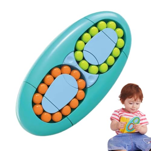 Drehendes Spielzeug mit magischen Bohnenpuzzle, rotierendes Spielzeug der magischen Bohne, Fidget Sensory Spinner Pop Toys – Lernspielzeug zum Stressabbau, sensorisches Spielzeug Pop von Generic