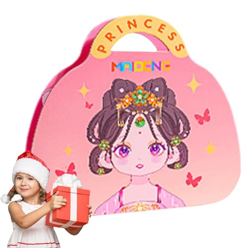 Dress Up Game - Prinzessinnenkostüm-Set, Magic Flash Bazaar für Kinder | Sparkling Princess Fun Makeup auf Papier, Malbuch von Prinzessin , Book Game für Kinder, (5. von Generic