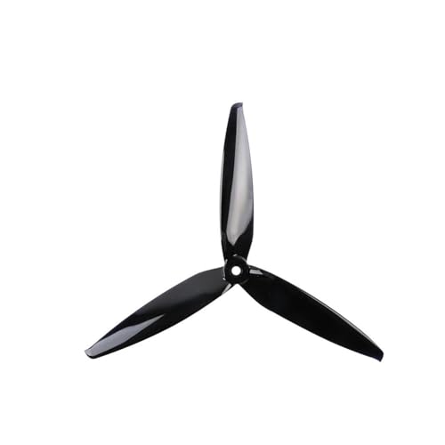 Drohnen Ersatzblatt Zubehör Ersatz 7040 7 Zoll 3-Blatt 7X4X3 PC CW CCW 7 Zoll für FPV-Propeller für FPV-RC-Modelle MAK4 Long Range Drone Prop Teil(Black 4PCS) von Generic