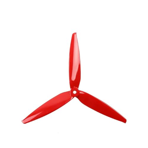 Drohnen Ersatzblatt Zubehör Ersatz 7040 7 Zoll 3-Blatt 7X4X3 PC CW CCW 7 Zoll für FPV-Propeller für FPV-RC-Modelle MAK4 Long Range Drone Prop Teil(Red 4PCS) von Generic