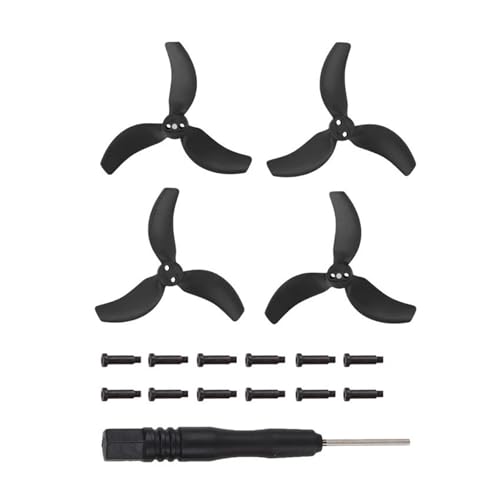 Drohnen Ersatzblatt Zubehör Ersatz Für DJ&I Für Av&at&a 2 Bunte Paddel Propellerblatt Bunte Kleine Leichte Flügel Propeller Ersatz Ersatzteile Zubehör(Black) von Generic