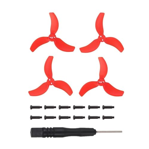 Drohnen Ersatzblatt Zubehör Ersatz Für DJ&I Für Av&at&a 2 Bunte Paddel Propellerblatt Bunte Kleine Leichte Flügel Propeller Ersatz Ersatzteile Zubehör(Red) von Generic