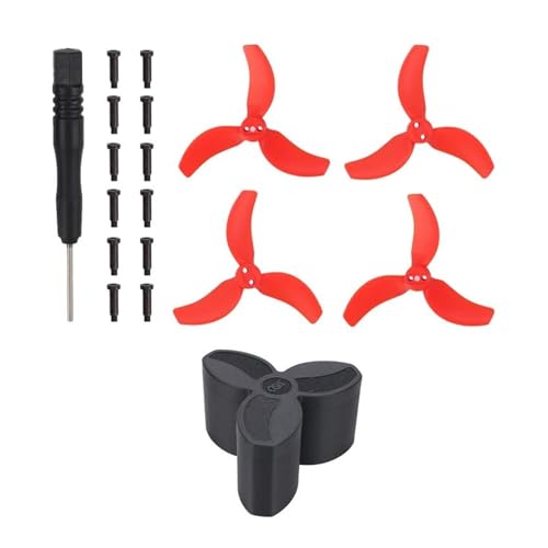 Drohnen Ersatzblatt Zubehör Ersatz Für DJ&I Für Av&at&a 2 Bunte Paddel Propellerblatt Bunte Kleine Leichte Flügel Propeller Ersatz Ersatzteile Zubehör(Red kit 4) von Generic