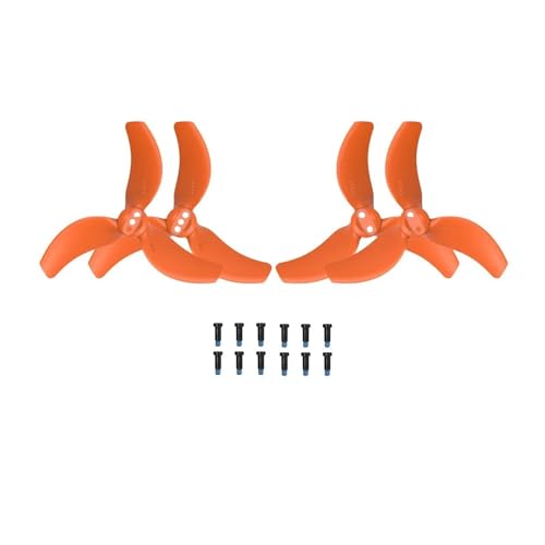 Drohnen Ersatzblatt Zubehör Ersatz Propeller für DJ&I für Av&at&a 2 Drohnenklinge Leichtgewicht Flügelventilator Ersatz Ersatzteile Zubehör Bunte Paddel(Orange 2 Pairs) von Generic