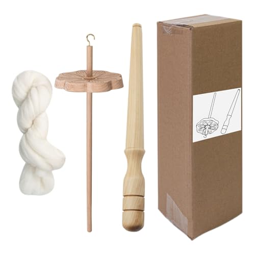 Drop Spindles – Tool aus Wollfaser, Whorl-Set | Bastelspinner aus Yarn aus Holz, Lieferung von Basteltextilien für Anfänger für Kunstprojekte mit Bastelgarn Drop Spindles – Tool aus Wollfaser, Whorl-Set | Bastelspinner aus Yarn aus Holz, Lieferung von Basteltextilien für Anfänger für Kunstprojekte mit Bastelgarn von Generic