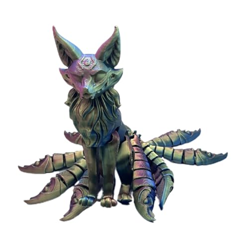-Druckerfuchs Spielzeug, Druckerfuchs,Neunschwanzfuchs dekorative Sammelaktionsfigur - Multiartikuläre Actionfiguren, Fox Fidget Toy Surprise, Klapp-Fox Fidget Toy für Erwachsene, Schreibtische -Druckerfuchs Spielzeug, Druckerfuchs,Neunschwanzfuchs dekorative Sammelaktionsfigur - Multiartikuläre Actionfiguren, Fox Fidget Toy Surprise, Klapp-Fox Fidget Toy für Erwachsene, Schreibtische von Generic