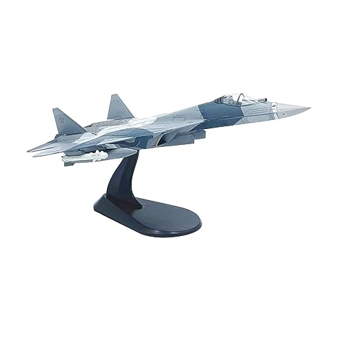 Generic SU57 Fighter Druckgussmodell 1:100 für Wohnzimmer, Bar, TV Schrank - Sammlerstück, Modellflugzeug, Militär, Unisex, Erwachsene von Generic