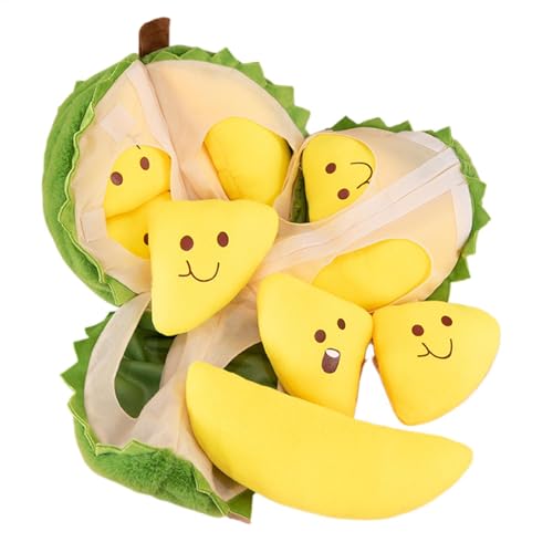Durian-Plüschkissen – Durian-Plüschtier | Durian-Plüschpuppe – Durian-Plüsch, abnehmbares und kuscheliges weiches Durian-Kissen für Zuhause, Sofa oder Bett von Generic