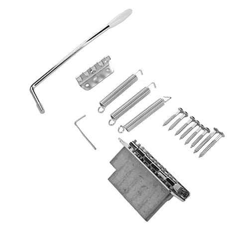 E -Gitarre Tremolo Bridge Retro Metal Wear Resistant 6 String Tremolo System Bridge E -Gitarren -Szene (Silber) von Generic
