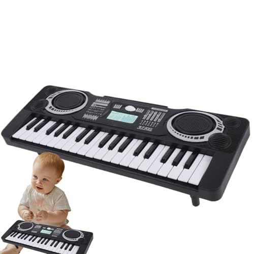 E-Piano, tragbares 37-Tasten-Digitalpiano, Musikspielzeug – multifunktionales Musikinstrument, Klavier-Lernspielzeug, pädagogisches Instrumentenspielzeug für und Mädchen E-Piano, tragbares 37-Tasten-Digitalpiano, Musikspielzeug – multifunktionales Musikinstrument, Klavier-Lernspielzeug, pädagogisches Instrumentenspielzeug für und Mädchen von Generic
