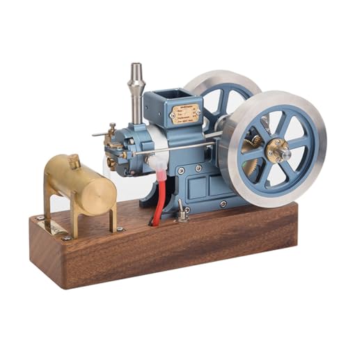 ENJOMOR Metall Motor, 6CC Miniatur-Feststehender Viertaktmotor Modell, Motor-Modell für Physik-Experimente (RTR-Version/Blau) von Generic