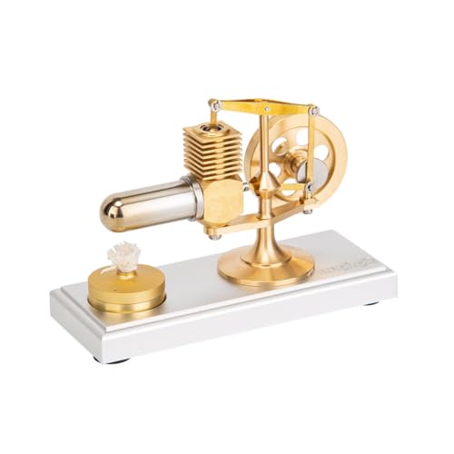 ENJOMOR Metall Stirling Motor, Waagebalken-Heißluft-Stirlingmotor Modell, Externer Verbrennung Lernspielzeug für Physik-Experimente von Generic