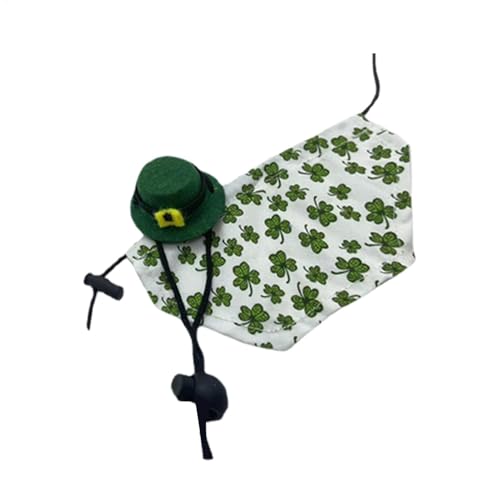 Echsenmantel und Hut, St. Patrick's Day Echsenkostüm, Green Shamrock Muster Feiertagsbandana und Hut, Hausplay -Kostüm, Irish Festival Cosplay -Kostüm, St. Patrick's Day Haustierkostüm, Little Animal Echsenmantel und Hut, St. Patrick's Day Echsenkostüm, Green Shamrock Muster Feiertagsbandana und Hut, Hausplay -Kostüm, Irish Festival Cosplay -Kostüm, St. Patrick's Day Haustierkostüm, Little Animal von Generic