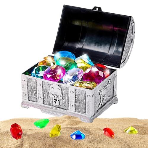 Edelsteine zum Tauchen für Kinder, Spielzeug mit Schatzkiste - Poolspielzeug mit Schatzkiste für Schwimmspielzeug - Schwimmbadspielzeug Tauchspielzeug Edelsteine zum Tauchen für Kinder, Spielzeug mit Schatzkiste - Poolspielzeug mit Schatzkiste für Schwimmspielzeug - Schwimmbadspielzeug Tauchspielzeug von Generic