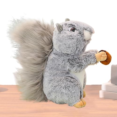 Eichhörnchen, Plüschtier, großer Schwanz, kuschelig, für Kinder, Tierspielzeug, Plüschtiere für Geburtstag, , Mädchen, Babys, Schlafzeit von Generic