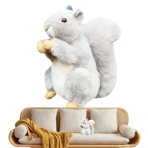 Eichhörnchen, Tierfüllung mit Eichhörnchen | Big Tail Eichhörnchen | Plüschtier, 20 cm (7,8 Zoll), Kuschelpuppe, Wohnaccessoire für Wohnzimmer, Schlafzimmer, Schlafzimmer von Generic