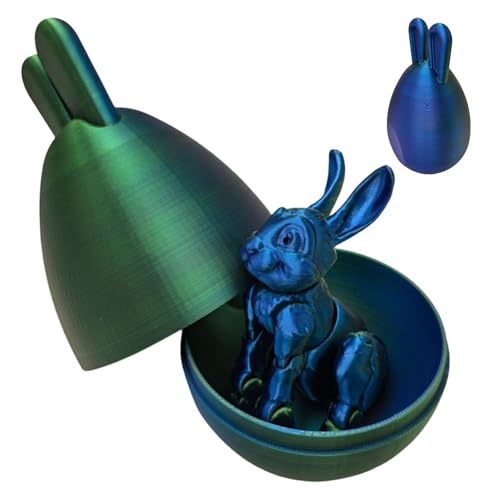 -Eierspielzeug für Ornamente, Eierspielzeug Ornamente | Zappeln Spielzeug Kaninchen gedruckt Ei Spielzeug | Kristall Gelenk Osterschmuck Wohnkultur für Schreibtisch und Zuhause von Generic