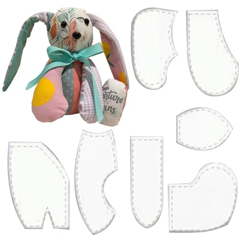 Einfache Nähmuster - Bunny Sewing Kit | Kaninchen -Herrschervorlage für Frühlings- oder Osterdekoration, ideal für -Projekte und Party -Basteln von Generic