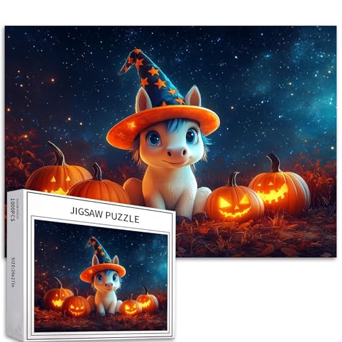 Einhorn Junges Magischer Hut Sternenhimmel 1000 Teile Puzzle Erwachsene Anfänger herausforderndes Spiel DIY Handwerk Puzzle Heimdekoration Geschenk 68,6 x 50,8 cm Einhorn Junges Magischer Hut Sternenhimmel 1000 Teile Puzzle Erwachsene Anfänger herausforderndes Spiel DIY Handwerk Puzzle Heimdekoration Geschenk 68,6 x 50,8 cm von Generic