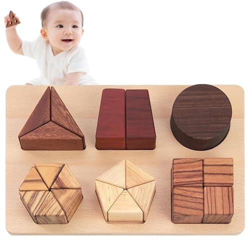 Einkaufen die passenden Spielzeuge, passendes Spiel für Kinder | Stapelblöcke aus Holz Lernspielzeug-Set - Innovatives Sortierspiel Sorter Geometrisch für Kinder von Generic