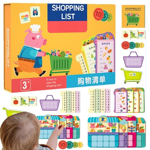Einkaufslistenspielzeug, Einkaufslistenspiel, Spielzeug-Kombinationsspiel für Supermarktwagen, interaktive Vorschulspiele, passende Karten, Lernspielzeug, Spiele Einkaufslistenspielzeug, Einkaufslistenspiel, Spielzeug-Kombinationsspiel für Supermarktwagen, interaktive Vorschulspiele, passende Karten, Lernspielzeug, Spiele von Generic