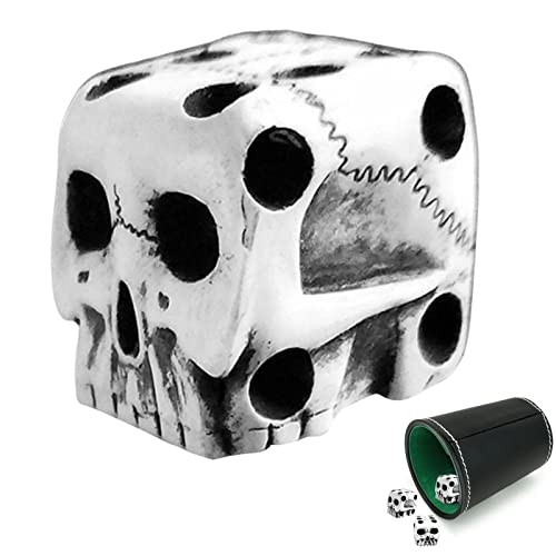Einzigartige Schädelwürfzt. Würfel mit Schädeln, Premium -Schädelwürfel für Fantasy -Brettspiele, Schädelwürfztet mit Benutzerdefinierten Farben und Stilen, Tischspielliebhaber Würfel Würfel von Generic