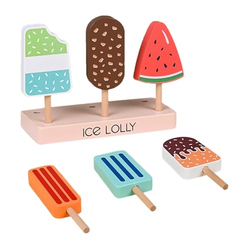 -Spielzeug-Set, Eisspielzeug | Machen Sie vor, Food Ice Lolly Pop Set zu spielen, gefälschtes Spielset, pädagogisches Spielzeug, Lernspielzeug im Vorschulalter für Kinder ab 3 Jahren von Generic