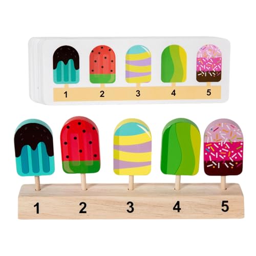 Eiscreme-Set, Spielzeug- -Set, simuliertes Essens-Set, passendes Holz-Eisspielzeug, Pop-Eisschaufel, Spielzeug für Nachahmung, Essens-Set für ältere Kinder Eiscreme-Set, Spielzeug- -Set, simuliertes Essens-Set, passendes Holz-Eisspielzeug, Pop-Eisschaufel, Spielzeug für Nachahmung, Essens-Set für ältere Kinder von Generic