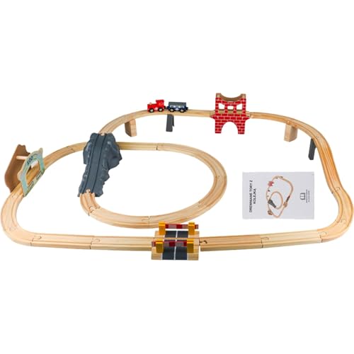 Eisenbahn-Set aus Holz, Holzzug-Set für | Eisenbahn-Lernset – Spielzeug-Set mit Eisenbahn, Weihnachtsspielzeug für 3 bis 5 Jahre Eisenbahn-Set aus Holz, Holzzug-Set für | Eisenbahn-Lernset – Spielzeug-Set mit Eisenbahn, Weihnachtsspielzeug für 3 bis 5 Jahre von Generic
