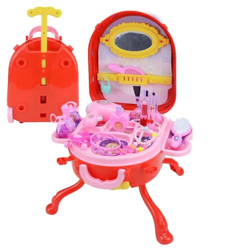 Eitelkeits-Set für Mädchen | 2-in-1-Prinzessinnen-Make-up-Set, Schönheitssalon-Set | Kleinkind-Eitel-Set, Make-up-Spielzeug, Eitelset für Kleinkinder, Reisekoffer Eitelkeits-Set für Mädchen | 2-in-1-Prinzessinnen-Make-up-Set, Schönheitssalon-Set | Kleinkind-Eitel-Set, Make-up-Spielzeug, Eitelset für Kleinkinder, Reisekoffer von Generic