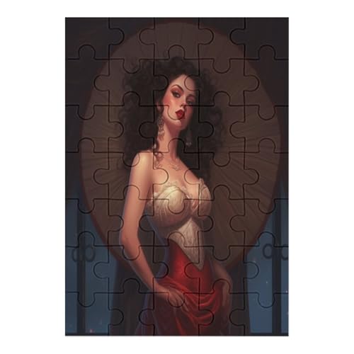 Elegant Woman - 1000 Teile Puzzle – - Hochauflösendes - Gelegenheitsspiel – 1000 Teile Holzpuzzle 35 von Generic